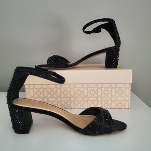 Badgley Mischka Black Heels with Embellishments